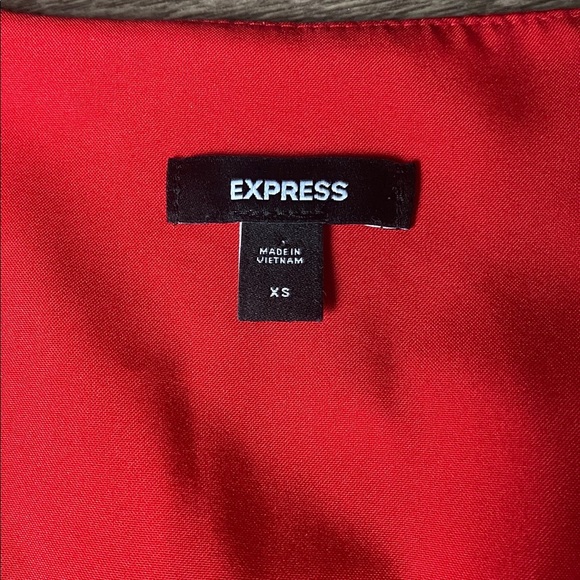 Express Women’s Red long Sleeve Tie Waist Mini Dress Size S - Picture 4 of 8
